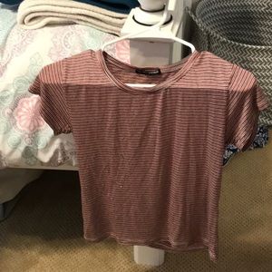 traded brandy striped tee